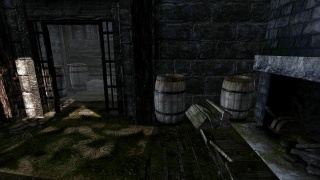 The door and lever inside Castle Firerock